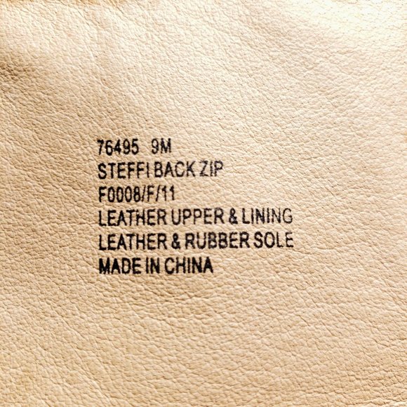 FRYE Steffi Back Zip Knee High Riding Boot Distressed Charcoal Grey Leather Sz 9 - Picture 11 of 12